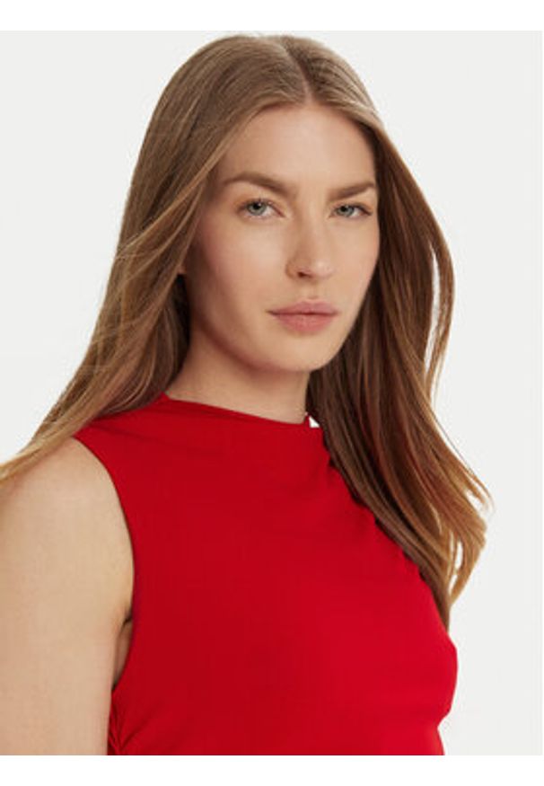 Marella Sukienka codzienna Nef 2513621061 Czerwony Slim Fit. Okazja: na co dzień. Kolor: czerwony. Materiał: wiskoza. Typ sukienki: proste. Styl: casual