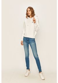 Calvin Klein Jeans - Bluza J20J213178. Kolor: biały. Materiał: dzianina. Wzór: gładki #4