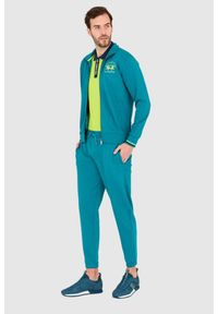 La Martina - LA MARTINA Turkusowa bluza męska na zamek, Rozmiar XL. Kolor: zielony #2