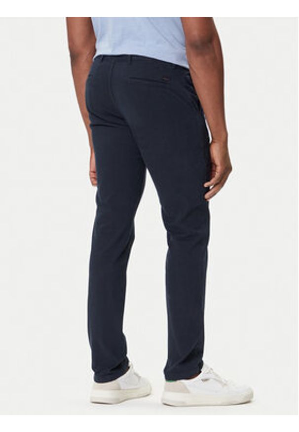 BOSS Chinosy 50548006 Granatowy Slim Fit. Kolor: niebieski. Materiał: bawełna