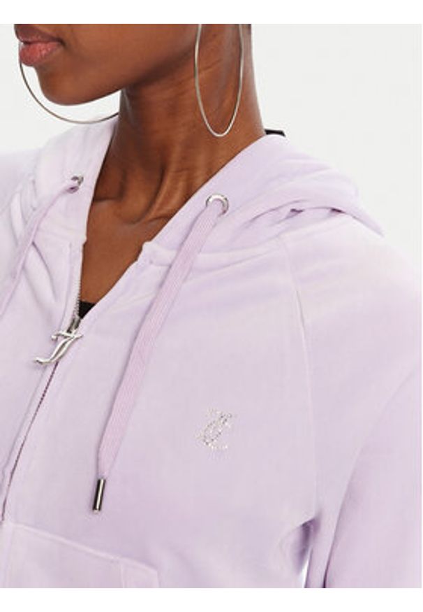 Juicy Couture Bluza Madison JCWA122001 Fioletowy Slim Fit. Kolor: fioletowy. Materiał: syntetyk