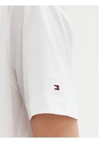 TOMMY HILFIGER - Tommy Hilfiger T-Shirt WW0WW45525 Biały Relaxed Fit. Kolor: biały. Materiał: bawełna