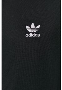 adidas Originals Bluza męska kolor czarny z aplikacją. Okazja: na co dzień, na plażę. Kolor: czarny. Materiał: materiał. Wzór: aplikacja. Styl: casual #3