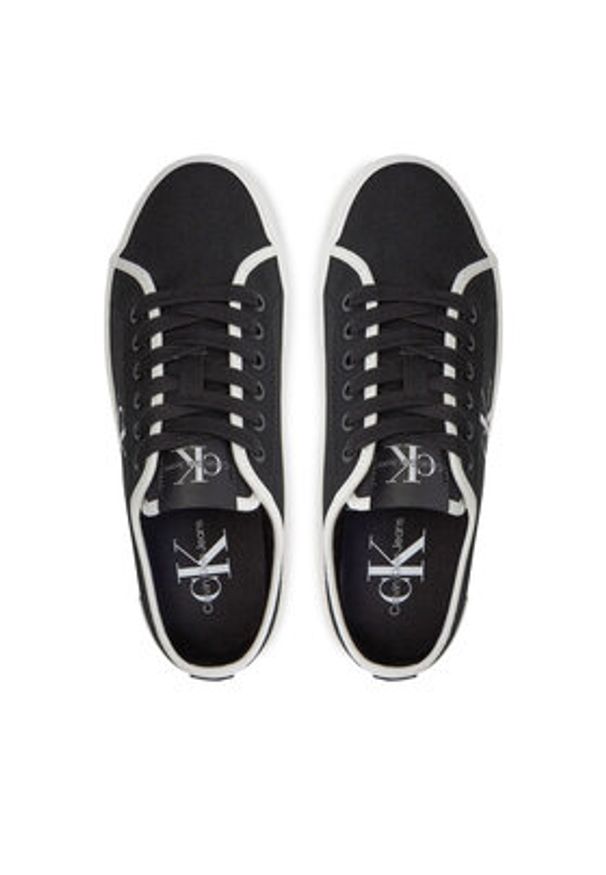 Calvin Klein Jeans Sneakersy Skater Vulcanized Low Cs Ml Mr YW0YW01453 Czarny. Kolor: czarny. Materiał: materiał