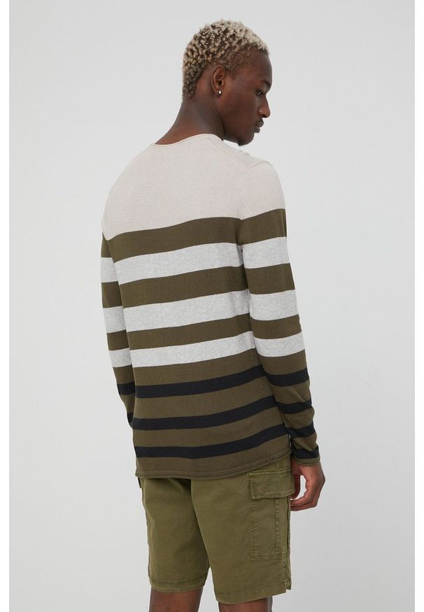 Only & Sons sweter bawełniany męski kolor szary lekki. Kolor: szary. Materiał: bawełna. Długość rękawa: długi rękaw. Długość: długie