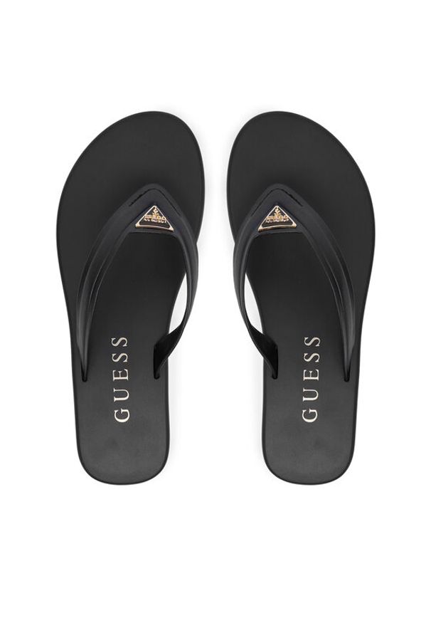 Guess Japonki FLJCNY ELE24 Czarny. Kolor: czarny. Materiał: skóra