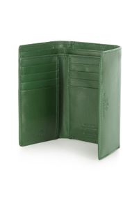 Wittchen - Damski portfel z gładkiej skóry średni zielony. Kolor: zielony. Materiał: skóra. Wzór: gładki #7
