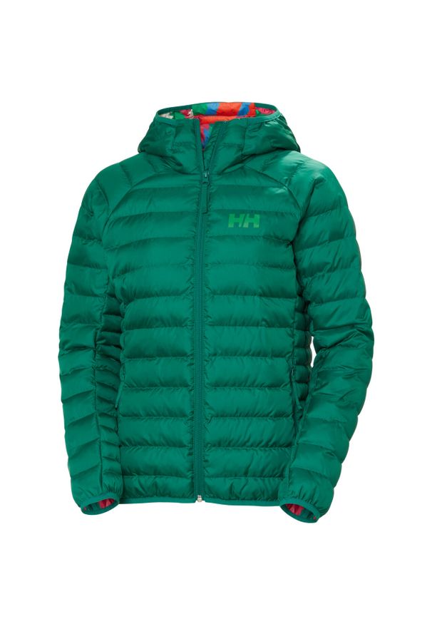 Damska kurtka z kapturem Helly Hansen Banff. Typ kołnierza: kaptur. Kolor: zielony. Materiał: puch