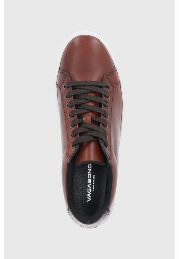 vagabond - Vagabond buty skórzane PAUL 2.0 kolor brązowy. Nosek buta: okrągły. Zapięcie: sznurówki. Kolor: brązowy. Materiał: skóra. Obcas: na obcasie. Wysokość obcasa: niski