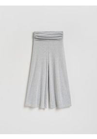 Reserved - Luźne spodnie z wiskozą - jasnoszary. Kolor: szary. Materiał: wiskoza