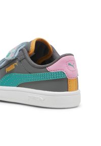 Puma - Sneakersy dla małych dzieci PUMA Smash 3.0 Summer Camp PUMA. Kolor: wielokolorowy, szary, zielony, biały. Materiał: materiał