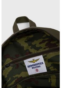 Aeronautica Militare plecak męski kolor zielony duży gładki. Kolor: zielony. Wzór: gładki #5