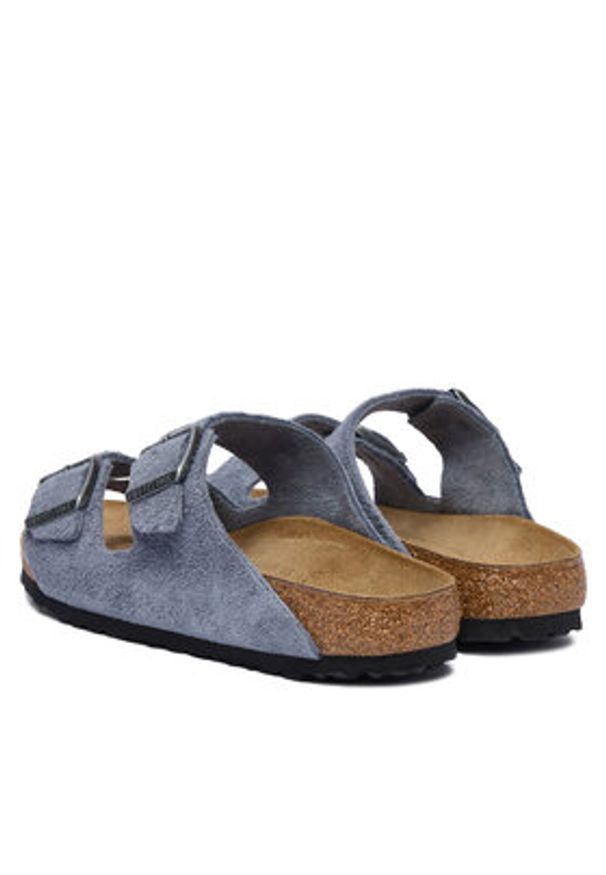 Birkenstock Klapki Arizona 1032694 Niebieski. Kolor: niebieski. Materiał: skóra, zamsz