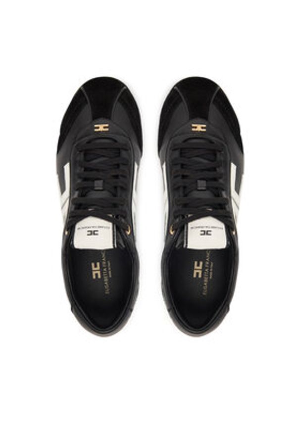 Elisabetta Franchi Sneakersy SA-82G-56E2-V400 Czarny. Kolor: czarny. Materiał: skóra