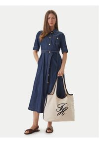 TOMMY HILFIGER - Tommy Hilfiger Torebka Th Summer Tote Canvas AW0AW18398 Biały. Kolor: biały #1