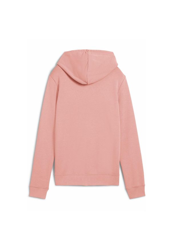 Puma - Damska bluza z kapturem z logo No.1 ESS PUMA Pink Fruit. Typ kołnierza: kaptur. Kolor: biały, wielokolorowy, różowy