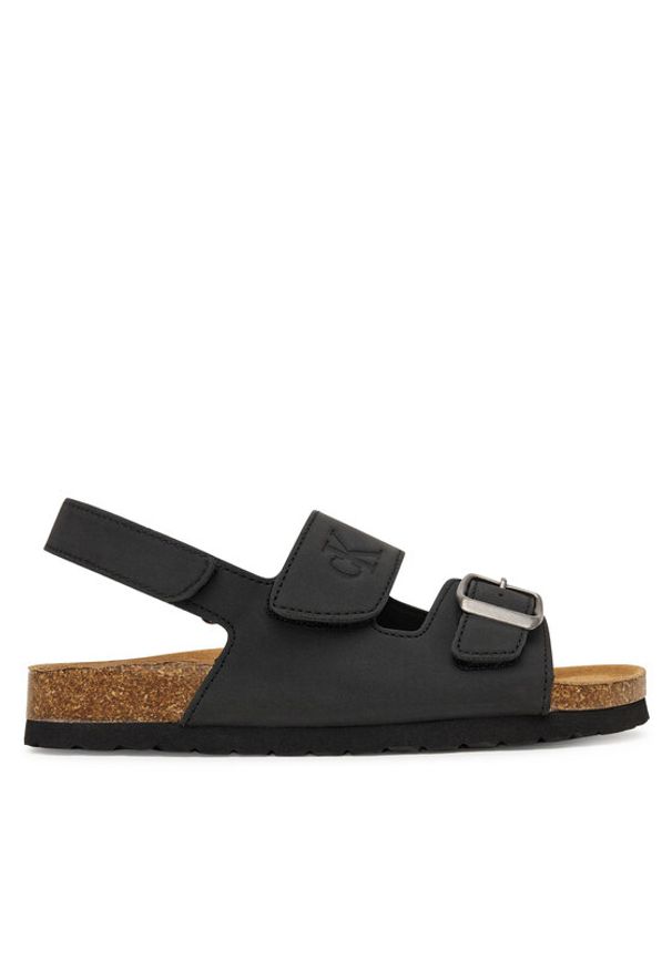 Calvin Klein Sandały Velcro V3X2-83328-0315 D Czarny. Kolor: czarny. Materiał: skóra