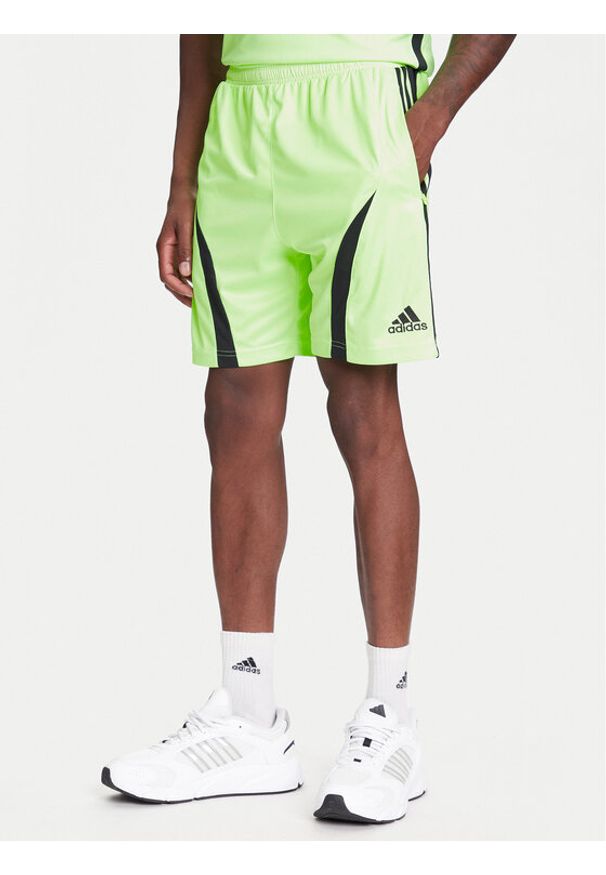 Adidas - adidas Szorty sportowe Teamgeist adicolor JW1349 Zielony Regular Fit. Kolor: zielony. Materiał: syntetyk. Styl: sportowy