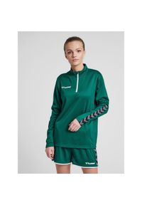 Bluza do piłki nożnej damska Hummel demi-zip hml AUTHENTIC. Kolor: zielony, biały, wielokolorowy. Sport: piłka nożna #1