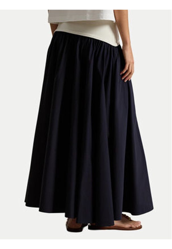 Polo Ralph Lauren Spódnica trapezowa 211A96329001 Granatowy Regular Fit. Kolor: niebieski. Materiał: bawełna