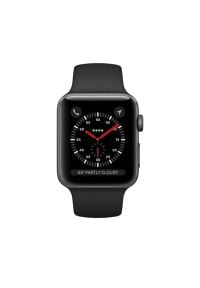 APPLE Watch 3 Cellular 42mm (Gwiezdna szarość z opaską sportową w kolorze czarnym). Kolor: czarny. Styl: sportowy #2