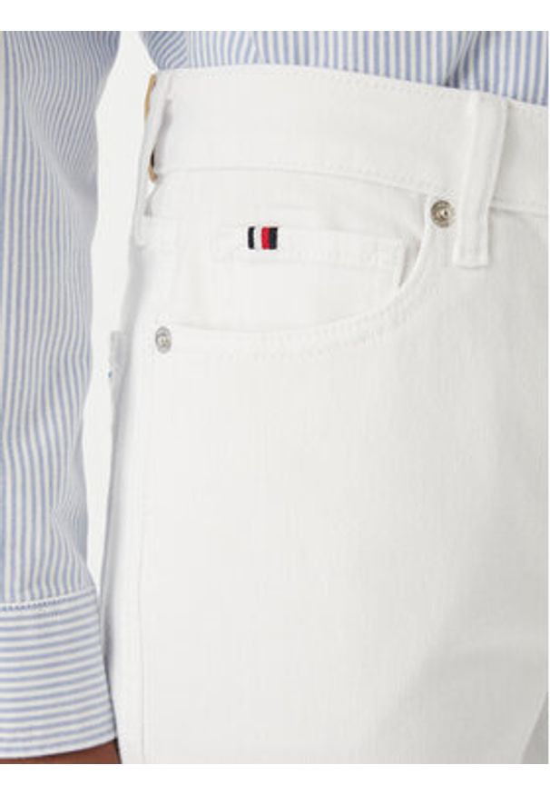TOMMY HILFIGER - Tommy Hilfiger Jeansy WW0WW48579 Biały Slim Fit. Kolor: biały