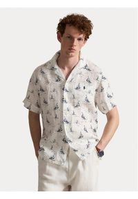 Polo Ralph Lauren Koszula 710B18630001 Biały Regular Fit. Typ kołnierza: polo. Kolor: biały. Materiał: len #1