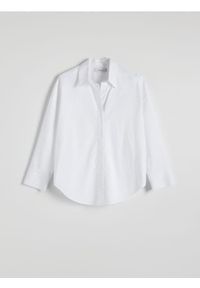 Reserved - Bawełniana koszula - biały. Kolor: biały. Materiał: bawełna #1