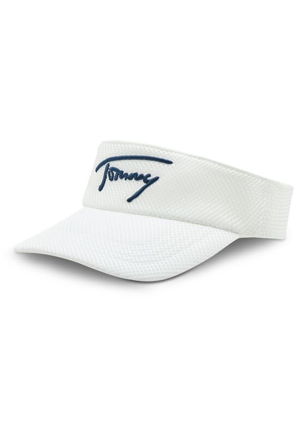 Tommy Jeans Daszek Spring Break Visor AW0AW14600 Biały. Kolor: biały. Materiał: poliester, materiał