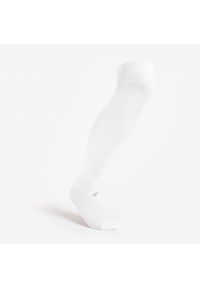 KIPSTA - Skarpety piłkarskie Kipsta Essential Club. Kolor: biały. Materiał: poliester, poliamid, elastan. Sport: piłka nożna #1