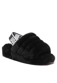 Kapcie Ugg W Fluff Yeah Slide 1095119 W/Blk. Kolor: czarny. Materiał: skóra #1