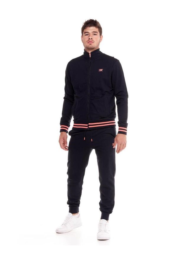 LEONE 1947 APPAREL - Męski dres ze stójką i zamkiem Welcome Back. Kolor: czarny. Materiał: dresówka. Sport: fitness