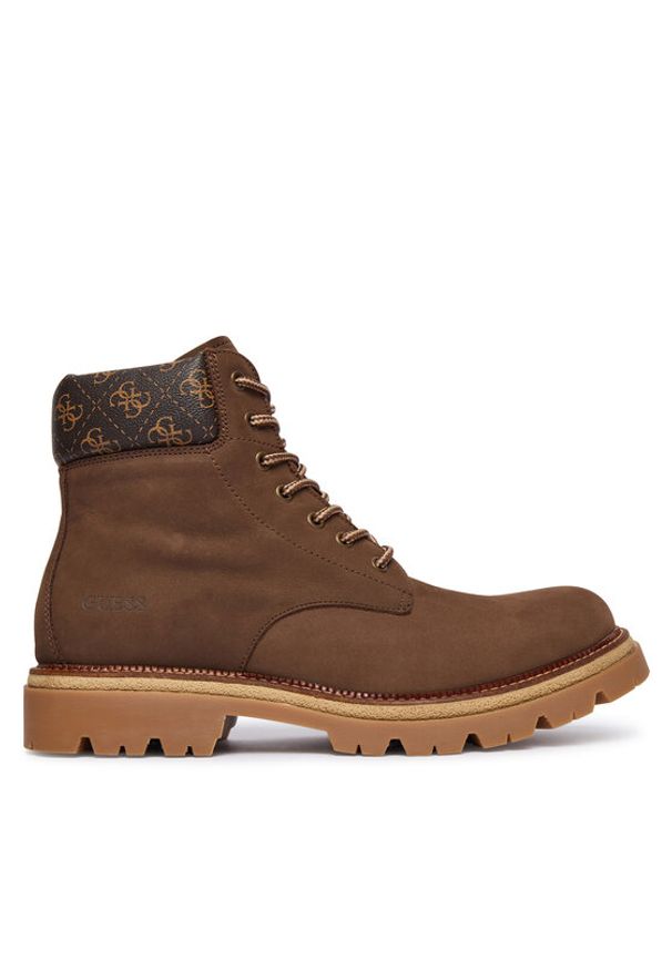 Guess Trapery FMFSIR LEA10 Brązowy. Kolor: brązowy. Materiał: nubuk, skóra