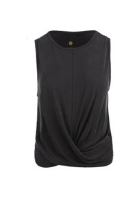 ENDURANCE - Koszulka do jogi Athlecia Diamy cropped tank top. Kolor: czarny. Materiał: poliester. Sport: joga i pilates