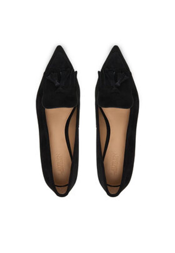 Lauren Ralph Lauren - LAUREN RALPH LAUREN Baleriny 802P04175001 Czarny. Kolor: czarny. Materiał: zamsz, skóra