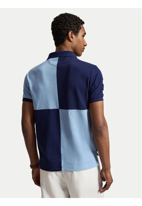 Polo Ralph Lauren Polo 710B21927001 Granatowy Custom Slim Fit. Typ kołnierza: polo. Kolor: niebieski. Materiał: bawełna