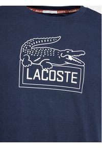 Lacoste T-Shirt TH9068 Granatowy Regular Fit. Kolor: niebieski. Materiał: bawełna #6