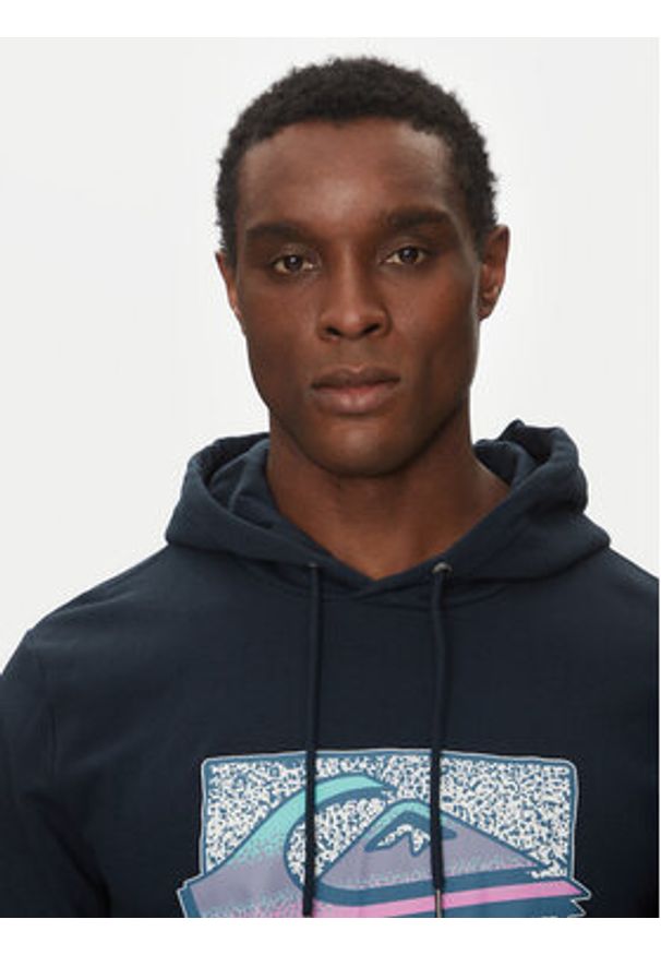 Quiksilver Bluza EQYFT05094 Granatowy Regular Fit. Kolor: niebieski. Materiał: bawełna