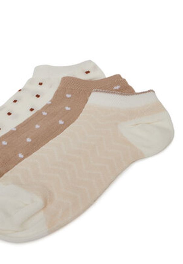 Nine West Skarpety krótkie KR_NW_FRESITA_Z_SS25 (3 PACK) Beżowy. Kolor: beżowy. Materiał: bawełna
