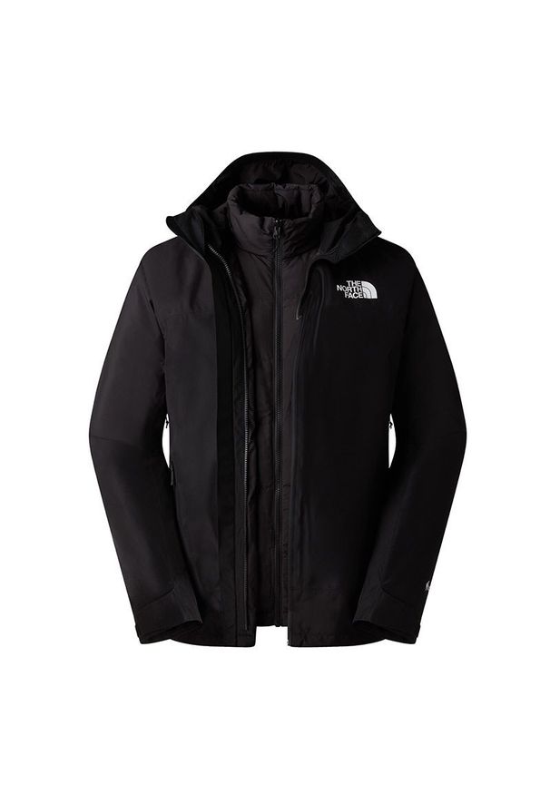 Kurtka męska The North Face 3 in 1 Mountain Light Triclimate Gore-Tex 0A84FCGOE1 - czarna. Kolor: czarny. Materiał: materiał, poliester, puch. Technologia: Gore-Tex. Sport: turystyka piesza