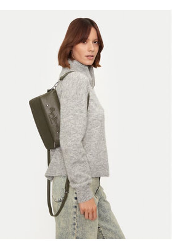 Pepe Jeans Torebka PL031586 Khaki. Kolor: brązowy. Materiał: skórzane