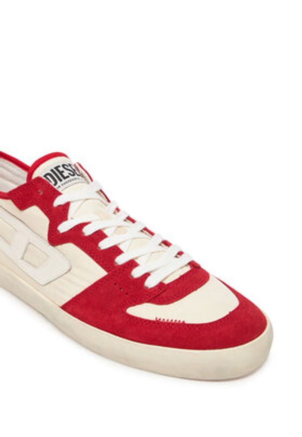 Diesel Sneakersy S-Leroji D-1 Low Y03489P8119 HA678 Czerwony. Kolor: czerwony. Materiał: zamsz, skóra