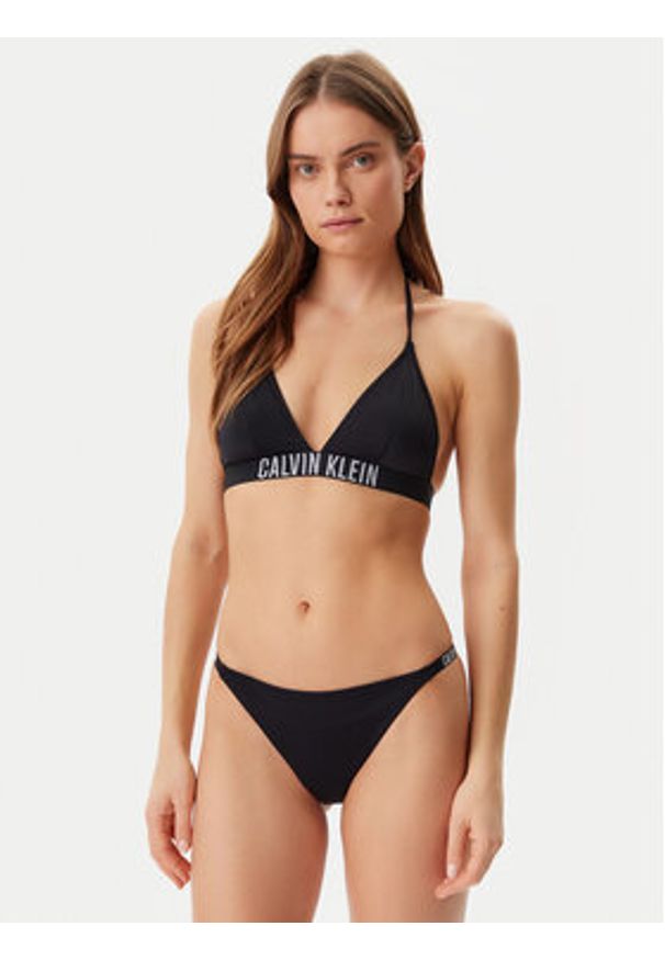 Calvin Klein Swimwear Dół od bikini KW0KW02891 Czarny. Kolor: czarny. Materiał: syntetyk