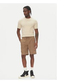 Lindbergh Sweter 30-804064 Beżowy Relaxed Fit. Kolor: beżowy. Materiał: syntetyk #3