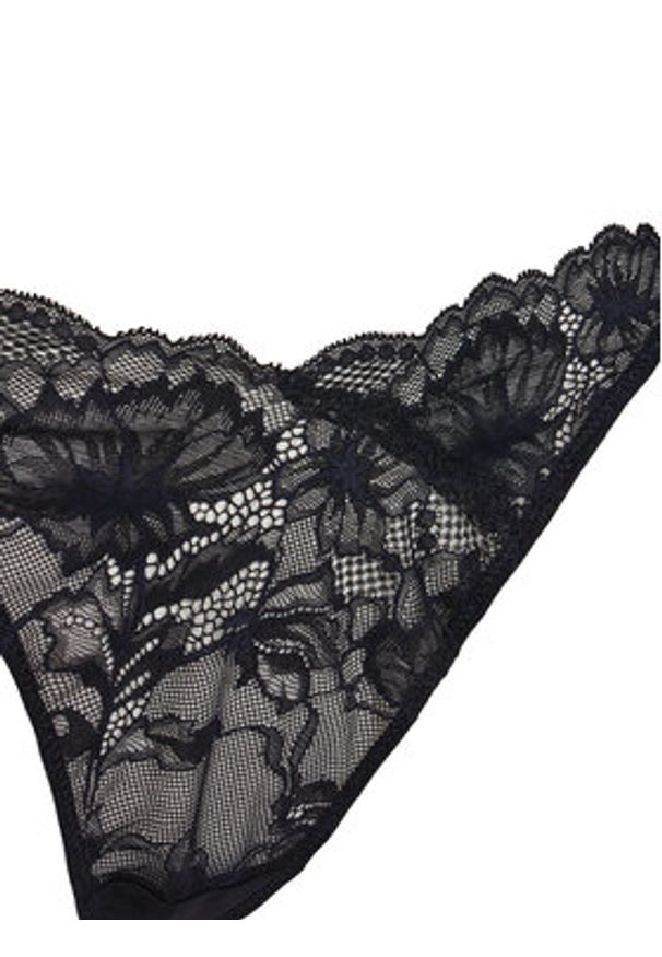 Hunkemöller Stringi Stormi 301619 Czarny. Kolor: czarny. Materiał: syntetyk