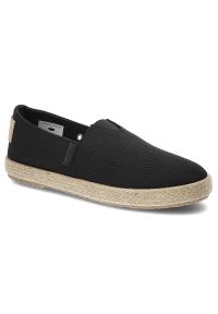 Czarne Espadryle Cross Jeans Wygodne Buty Damskie. Kolor: czarny. Materiał: materiał, skóra. Szerokość cholewki: normalna. Styl: elegancki, wakacyjny
