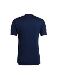 Adidas - Koszulka treningowa męska adidas Squadra 21 Jersey Short Sleeve. Kolor: biały, wielokolorowy, niebieski. Materiał: jersey. Sport: piłka nożna