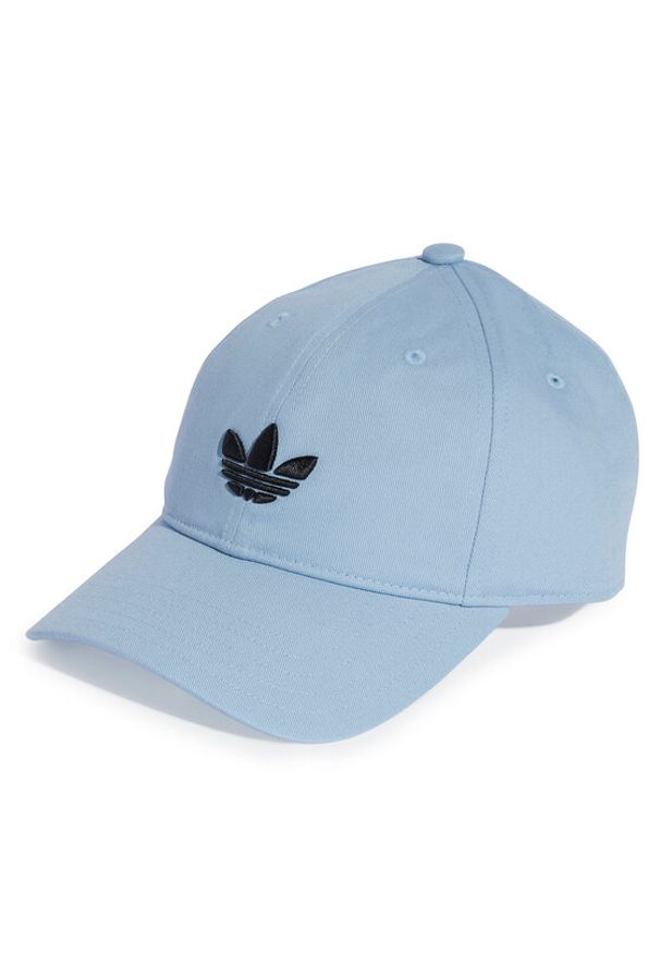 Adidas - adidas Czapka z daszkiem adicolor Classic Trefoil JV7389 Błękitny. Kolor: niebieski. Materiał: materiał, bawełna