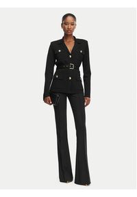 Elisabetta Franchi Marynarka MK-10B-62E2-V600 Czarny Slim Fit. Kolor: czarny. Materiał: poliamid #2