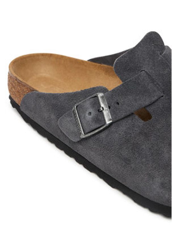 Birkenstock Klapki Boston 1031676 Szary. Kolor: szary. Materiał: skóra, zamsz